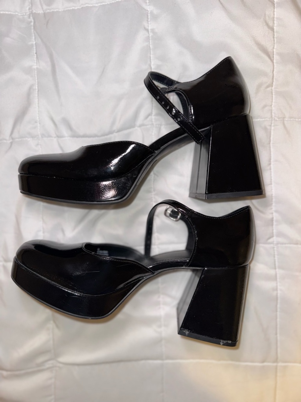 wild fable Black Patent Mary Jane Platform Block Heels